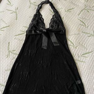 Lace halter babydoll